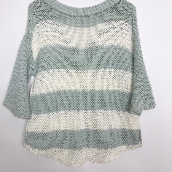 Free People Park Slope sweater mint/cream size S - Picture 7 of 8